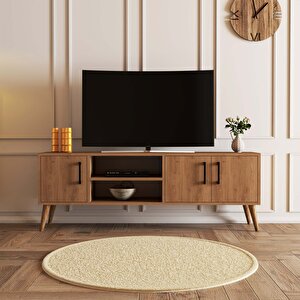 1586 Exxen 150 Cm (ahşap Ayakli) Tv Üni̇tesi̇ Sepet
