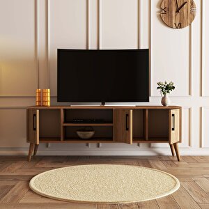 1586 Exxen 150 Cm (ahşap Ayakli) Tv Üni̇tesi̇ Sepet