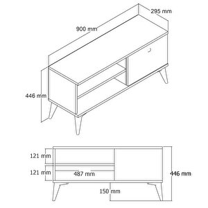 1550 Retro 90 Cm Tv Üni̇tesi̇ Amalfi̇