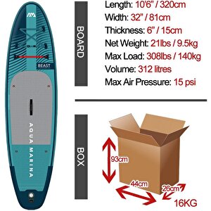 Aqua Marına Beast Şişme Isup Stand-up Paddle Board 320 Cm