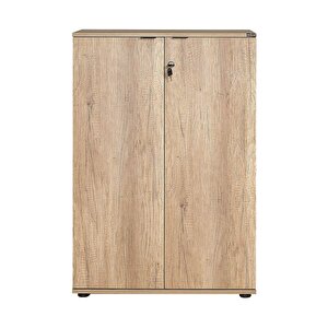 Rio 3 Raflı Kapaklı Kitaplık-Açık Ceviz(Tori) 72x109x34 cm
