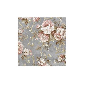 Bien Exclusive 5346 Yeni Geniş Çiçek Gül Kurusu Rose Premium Desenli Duvar Kağıdı 5,30 M²