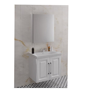 Royal 65 cm Banyo Dolabı Takımı Beyaz