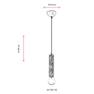 Dantel Modern Avize E27 12w 6cm Ahşap Eskitme Dorbien-av-1651-1e