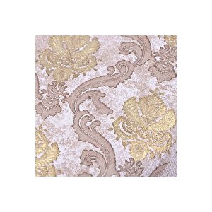 Zümrüt Exclusive 5625 Krem Kahve Küçük Damask Desen Duvar Duvar Kağıdı 5M²
