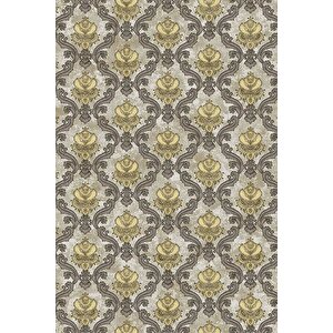 Zümrüt Exclusive 5625 Krem Kahve Küçük Damask Desen Duvar Duvar Kağıdı 5M²