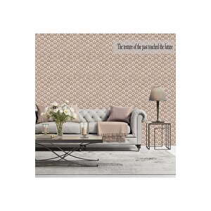 Zümrüt Exclusive 5625 Krem Kahve Küçük Damask Desen Duvar Duvar Kağıdı 5M²