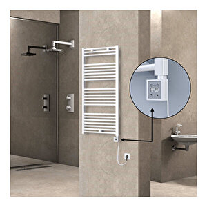Haiti Elektrikli Havlupan 600x1200 Beyaz (ktx3 Termostatlı) 600 Watt Spiral Kablolu
