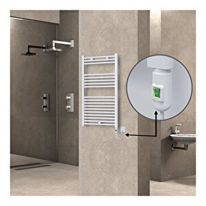 Haiti Elektrikli Havlupan 600x1000 Düz Beyaz (on/off Düğmeli) 300 Watt