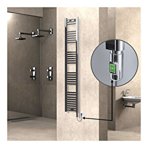 Haiti Elektrikli Havlupan 300x1800 Düz Krom (on/off Düğmeli) 300 Watt