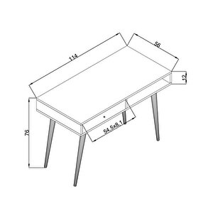 Janus Çalışma Masası Çekmeceli Sepet-beyaz S5120
