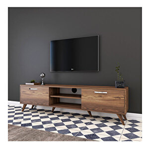 Rani A9 Tv Ünitesi Modern Ayaklı Tv Sehpası 180 Cm Minyatür Ceviz Minyatür - Ceviz