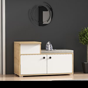 Elegant Minderli Ayakkabilik Safirmeşe-Beyaz