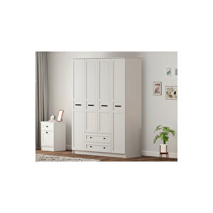Rumy-s1 4 Kapak 2 Çekmeceli Gardırop-210