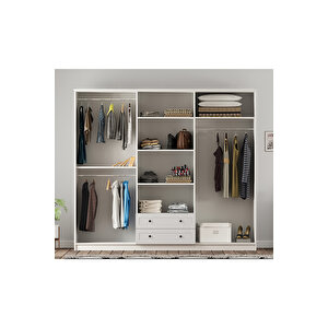 Rumy-s1 6 Kapak 2 Çekmeceli Gardırop-210