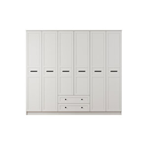 Rumy-s1 6 Kapak 2 Çekmeceli Gardırop-210