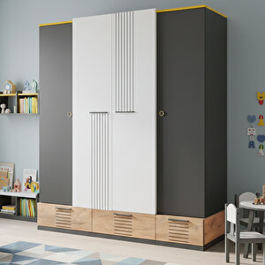 Relax Genç Odası-4 Kapaklı Dolap