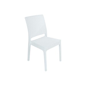 Elit Rattan Sandalye Beyaz (1 Adet)