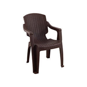 Mandella Golf Rattan Koltuk Kahverengi (1 Adet)