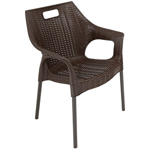 Mandella Star Rattan Koltuk Kahverengi (1 Adet)