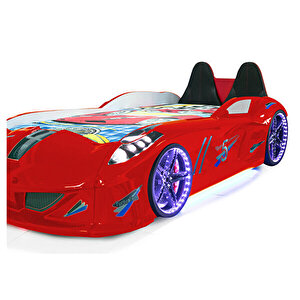 Jaguar Full Ledli Koltuklu Arabalı Yatak Kırmızı