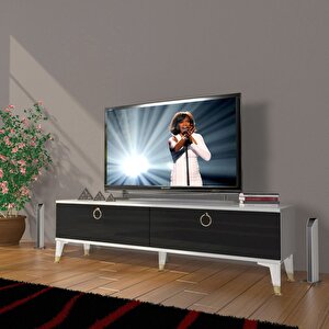 Eko 140 Mdf Std Gold Tv Ünitesi Tv Sehpası Beyaz - Siyah