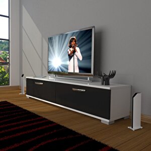Eko 140 Mdf Std Tv Ünitesi Tv Sehpası Beyaz - Siyah