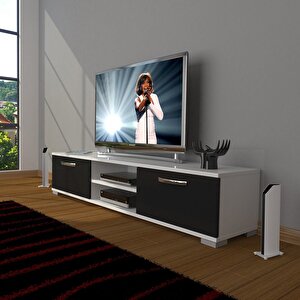 Eko 140 Mdf Dvd Tv Ünitesi Tv Sehpası Beyaz - Siyah