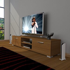 Eko 140 Mdf Dvd Tv Ünitesi Tv Sehpası Naturel Ceviz