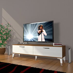 Eko 140 Mdf Std Silver Tv Ünitesi Tv Sehpası Ceviz Beyaz