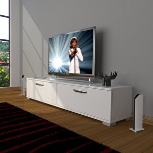 Eko 140 Slm Std Tv Ünitesi Tv Sehpası Parlak Beyaz