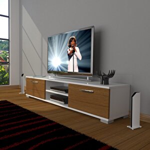 Eko 140 Slm Dvd Tv Ünitesi Tv Sehpası Beyaz - Ceviz