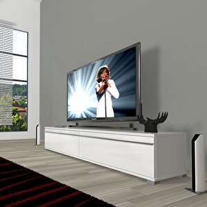 Eko 140t Mdf Tv Ünitesi Tv Sehpası Parlak Beyaz