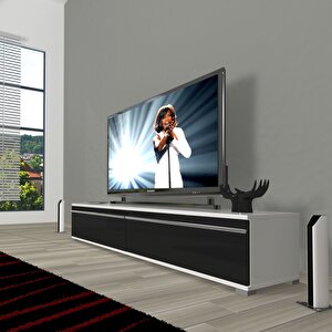 Eko 140t Mdf Tv Ünitesi Tv Sehpası Beyaz - Siyah