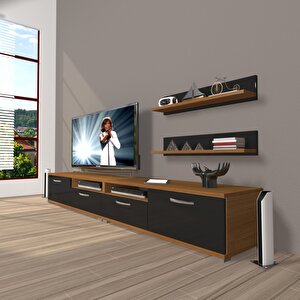 Eko 200r Slm Tv Ünitesi Tv Sehpası Ceviz-Siyah