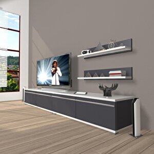 Eko 200t Mdf Tv Ünitesi Tv Sehpası Beyaz - Antrasit