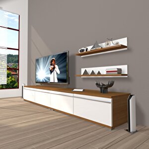 Eko 200t Mdf Tv Ünitesi Tv Sehpası Ceviz Beyaz
