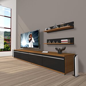 Eko 200t Mdf Tv Ünitesi Tv Sehpası Ceviz-Siyah