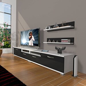 Eko 220r Slm Tv Ünitesi Tv Sehpası Beyaz - Siyah