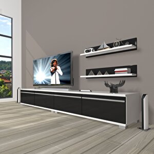 Eko 220t Mdf Tv Ünitesi Tv Sehpası Beyaz - Siyah