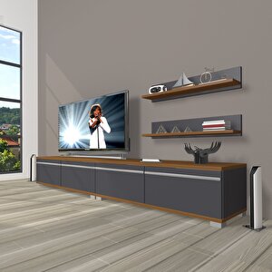 Eko 220t Mdf Tv Ünitesi Tv Sehpası Ceviz Antrasit