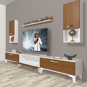 Eko 270da Mdf Silver Tv Ünitesi Tv Sehpası Beyaz - Ceviz