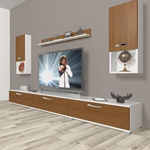 Eko 270da Slm Tv Ünitesi Tv Sehpası Beyaz - Ceviz