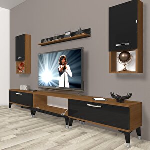 Eko 270da Slm Silver Tv Ünitesi Tv Sehpası Ceviz-Siyah