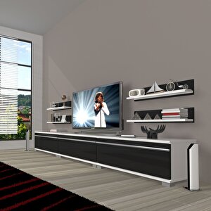 Eko 270r Mdf Tv Ünitesi Tv Sehpası Beyaz - Siyah
