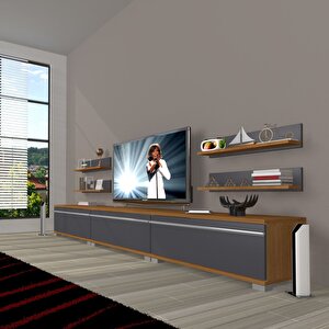 Eko 270r Mdf Tv Ünitesi Tv Sehpası Ceviz Antrasit