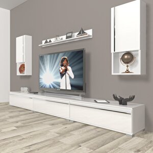 Eko 270ta Mdf Tv Ünitesi Tv Sehpası Parlak Beyaz