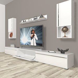 Eko 270ta Mdf Tv Ünitesi Tv Sehpası Parlak Beyaz