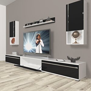 Eko 270ta Mdf Tv Ünitesi Tv Sehpası Beyaz - Siyah