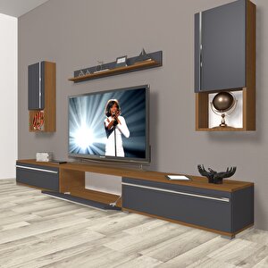 Eko 270ta Mdf Tv Ünitesi Tv Sehpası Ceviz Antrasit